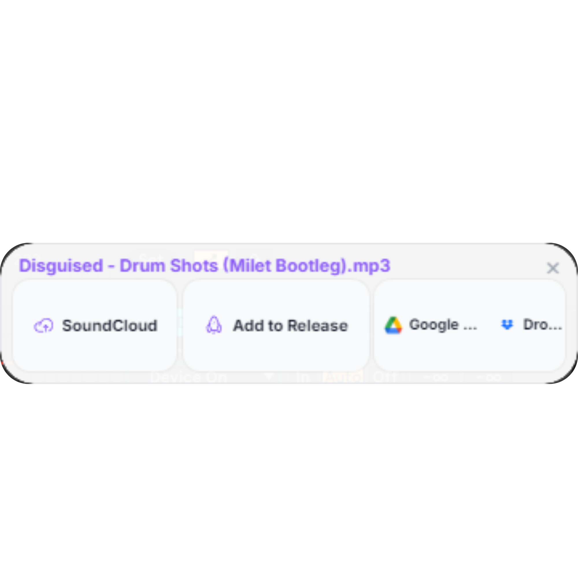 Vantom Whisper window showing a new bounce with quick-action buttons